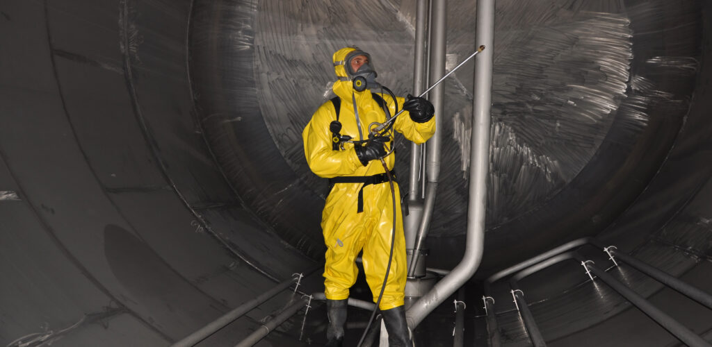 Wall Cleaning of Asphalt Storage Tank in Dumfries, VA